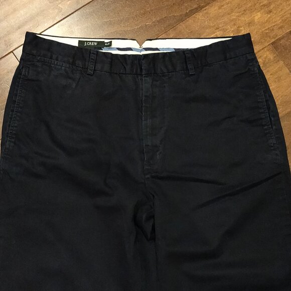 J. Crew Navy Blue Flat Front Chinos Men's SIZE 33 - Picture 3 of 5